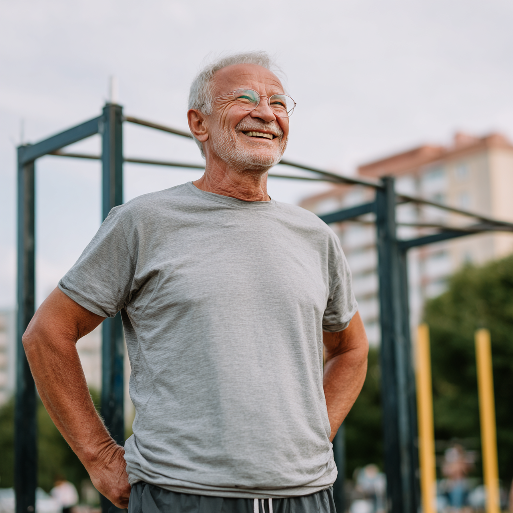 Group of happy Ukrainian adults aged 25-50 celebrating after completing a running session together, showing pride and satisfaction in their athletic achievements while wearing modern sportswear